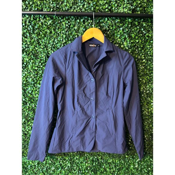 Kerrits Stretch Competitor Show Coat 4 Snap Navy Small - Picture 1 of 7